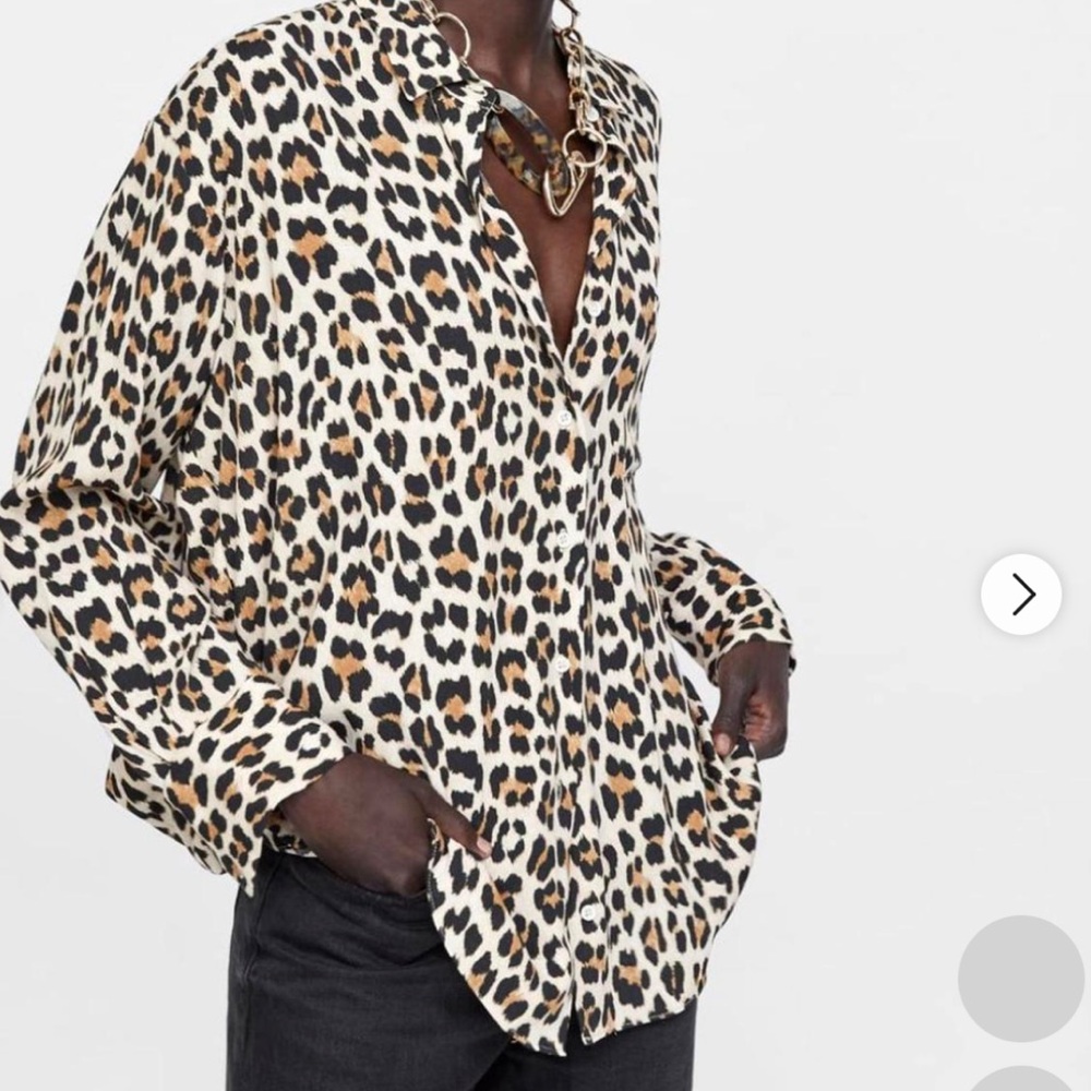 Zara satin effect shirt